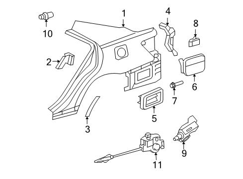 2010 Toyota Camry Fuel Door Diagram