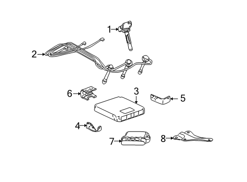 2004 Toyota Tundra ECM Diagram for 89661-0C400