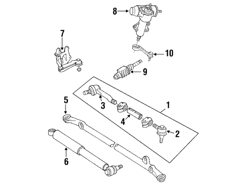 1989 Toyota Pickup Steering Gear & Linkage Diagram 2 - Thumbnail