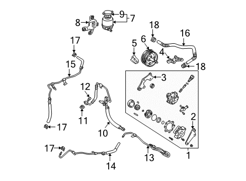2006 Toyota Camry P/S Pump & Hoses Diagram 5 - Thumbnail