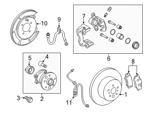 2012 Toyota Camry Rear Brakes Diagram