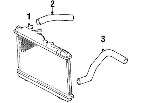 1985 Toyota Corolla Radiator & Components Diagram