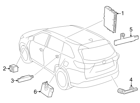 2024 Toyota Grand Highlander Transmitter Sub-Assembly, Electrical Key Diagram for 8990H-0E330