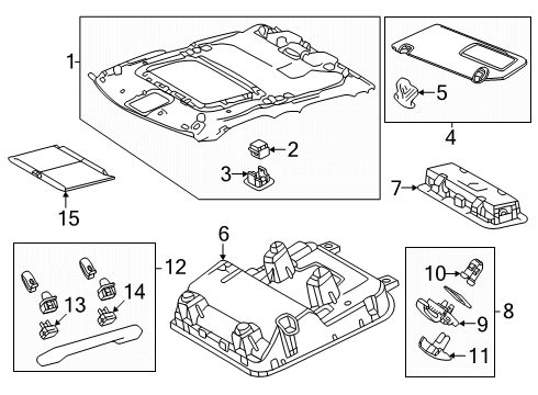 2025 Toyota Tacoma Headliner Diagram