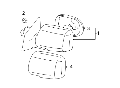 2011 Toyota Yaris Outside Mirrors Diagram
