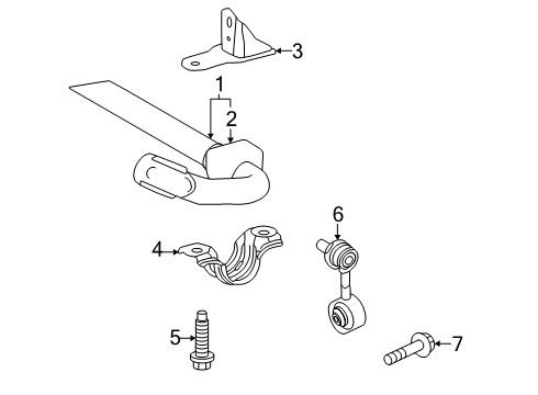 2025 Toyota Land Cruiser Stabilizer Bar & Components Diagram 2 - Thumbnail