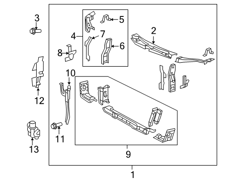 2011 Toyota Camry Radiator Support - Body Diagram 2 - Thumbnail