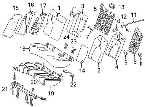 2023 Toyota Camry Holder, Rear Seat Back Diagram for 71398-AC010