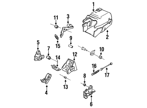 1984 Toyota Pickup Steering Column Components Diagram