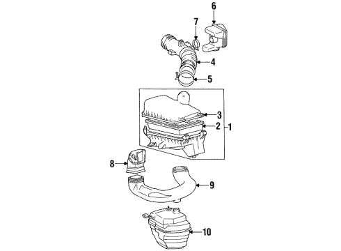 1996 Toyota Corolla Air Intake Diagram