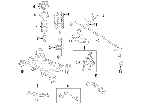 2016 Scion FR-S Dust Cover, Rear Diagram for SU003-00386