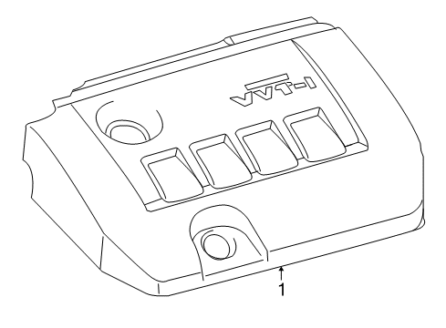 2010 Toyota Corolla Engine Appearance Cover Diagram