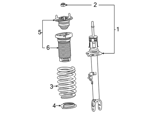 2025 Toyota Mirai Struts & Components Diagram