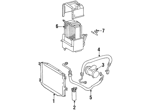 1987 Toyota Corolla A/C Condenser Diagram