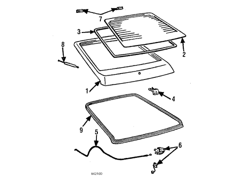 1987 Toyota Corolla Gate & Hardware Diagram