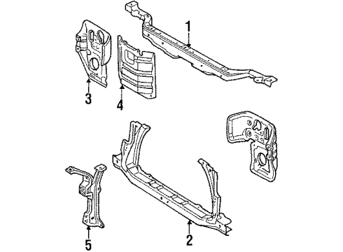 1987 Toyota Tercel Radiator Support Diagram