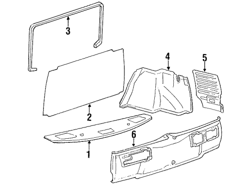 1986 Toyota Celica Interior Trim - Rear Body Diagram