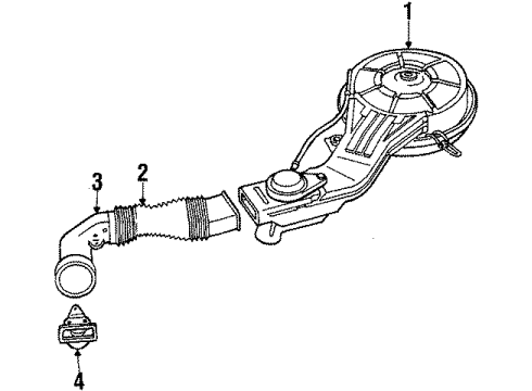 1988 Toyota Tercel Air Inlet - Air Diagram 3 - Thumbnail