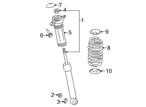 2025 Toyota Corolla Shocks & Components Diagram