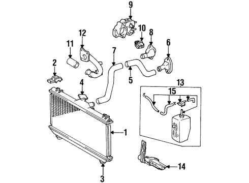 1995 Toyota Corolla Reservoir Diagram for 16470-15081