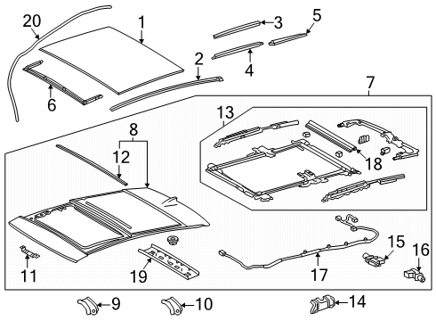 2025 Toyota Camry Sunroof Diagram