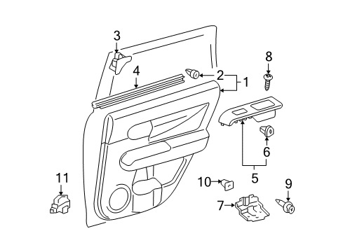 2013 Scion xB Front Door Diagram