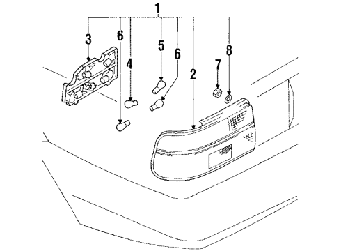 1989 Toyota Corolla Tail Lamps Diagram