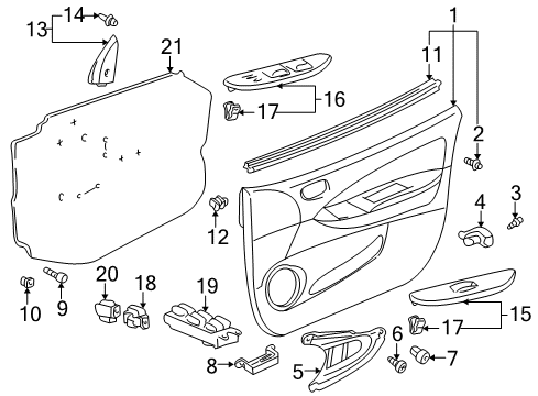 2001 Toyota Prius Front Door Diagram
