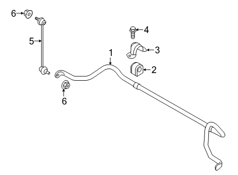 2019 Toyota Yaris Stabilizer Bar & Components Diagram