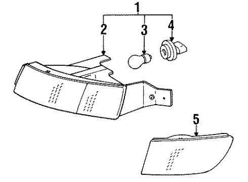 1994 Toyota MR2 Signal Lamps Diagram