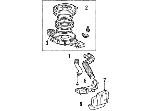 1987 Toyota Corolla Air Inlet Diagram