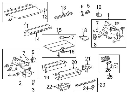 2012 Toyota Prius V Interior Trim - Rear Body Diagram