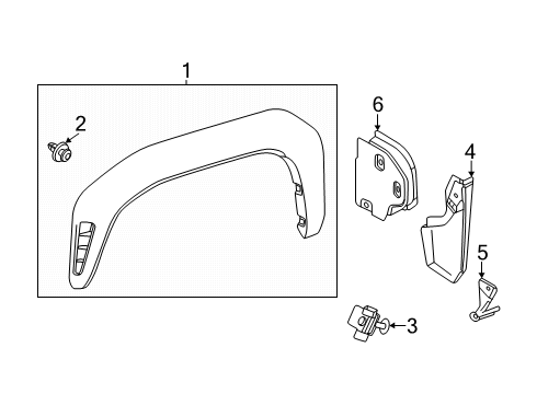 2025 Toyota 4Runner Exterior Trim - Fender Diagram