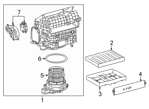 2025 Toyota Tacoma Heater Components Diagram