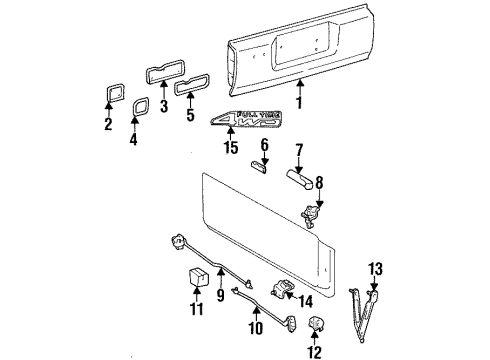 1997 Toyota Land Cruiser Back Door Diagram