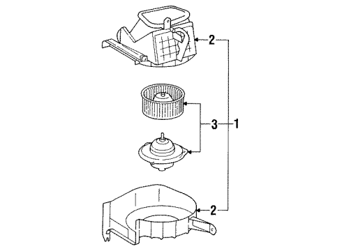 1994 Toyota Land Cruiser Blower Motor & Fan Diagram