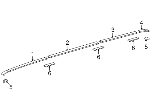 2025 Toyota Land Cruiser Exterior Trim - Roof Diagram 2 - Thumbnail