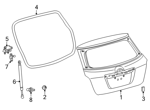 2009 Toyota Matrix Gate & Hardware Diagram