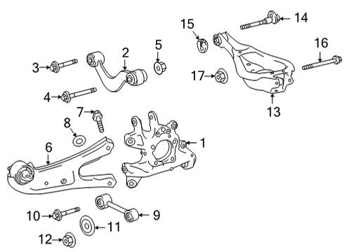 2025 Toyota Sienna Rear Suspension Components Diagram 2 - Thumbnail