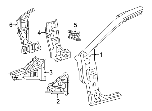 2025 Toyota Corolla Hinge Pillar Diagram