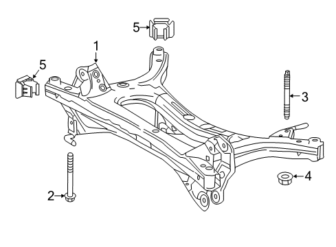2017 Toyota Prius Prime Suspension Mounting - Rear Diagram