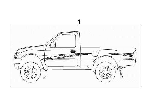 1996 Toyota Tacoma Stripe Tape Diagram
