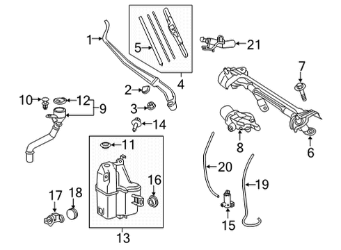 2024 Toyota Venza Wipers Diagram