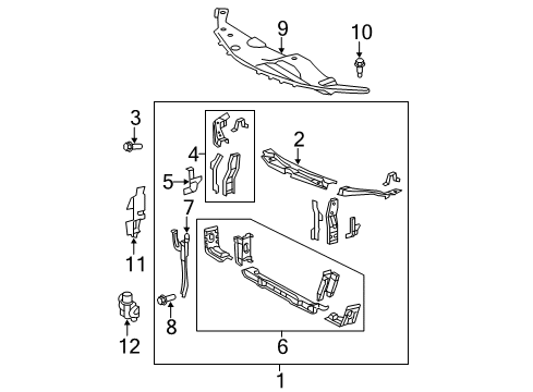 2011 Toyota Camry Radiator Support - Body Diagram 4 - Thumbnail