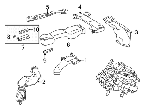 2025 Toyota Highlander Ducts Diagram