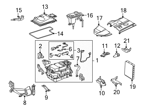 2007 Toyota Highlander Tank Sub-Assembly, Inverter Reserve Diagram for G9209-48010
