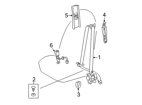 2022 Toyota Camry Front Seat Belts Diagram