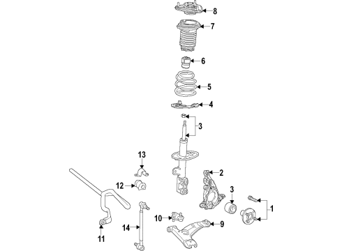 2020 Toyota C-HR Front Suspension Diagram
