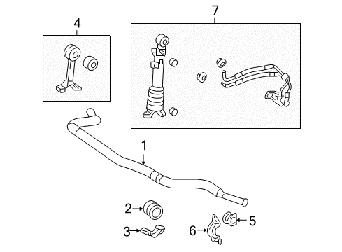 2024 Toyota 4Runner Stabilizer Bar & Components Diagram 2 - Thumbnail