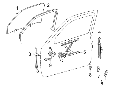 2000 Toyota Tacoma Front Door Diagram